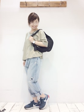 「アイテム（ボディバッグ/ウエストポーチ）」を使った、pualcecin_kagoshimaさん（レディース・155cm）の夏コーディネート