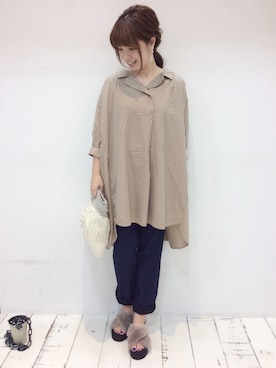 「ファーサンダル」｜pualcecin_kagoshimaさん（レディース・153cm）の夏コーディネート