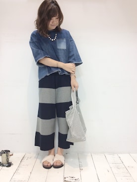 「アイテム（バッグ、ホワイト系）」を使った、pualcecin_kagoshimaさん（レディース・165cm）の夏コーディネート