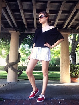 「Mossimo（モッシモ）のアイテム（シューズ）」を使った、Alexさん（レディース・163cm）の夏コーディネート