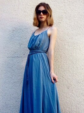 「Abercrombie&Fitch（アバークロンビーアンドフィッチ）のアイテム（ワンピース/ドレス）」を使った、Alexさん（レディース・163cm）の夏コーディネート