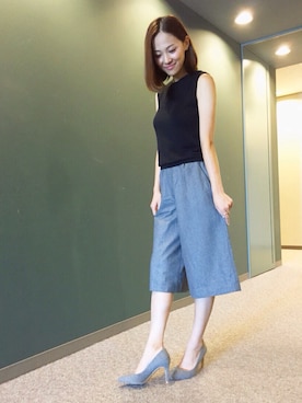 「ガウチョパンツ」｜IMAEDA2さん（レディース・167cm）の夏コーディネート