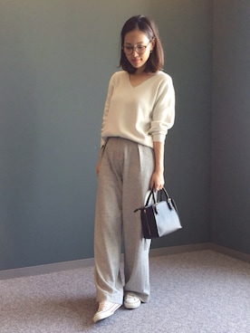 「RANDA（ランダ）のアイテム（バッグ）」を使った、IMAEDA2さん（レディース・167cm）の秋コーディネート