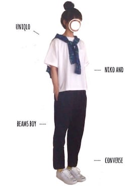 「CONVERSE（コンバース）のCONVERSE コンバース ジャック パーセル / JACK PURCEL（スニーカー）」を使った、tumさん（レディース・160cm）の春コーディネート