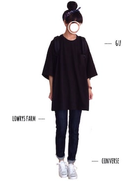 「CONVERSE（コンバース）のCONVERSE コンバース ジャック パーセル / JACK PURCEL（スニーカー）」を使った、tumさん（レディース・160cm）の夏コーディネート