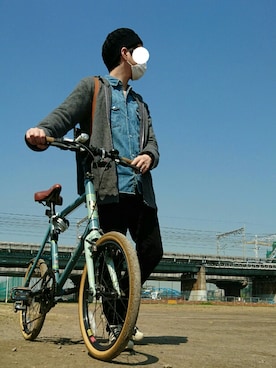 「BRUNO（ブルーノ）のアイテム」を使った、林Qさん（メンズ・171cm）の春コーディネート