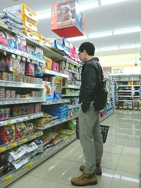 「日常」｜「アイテム（その他）」を使った、林Qさん（メンズ・171cm）の春コーディネート