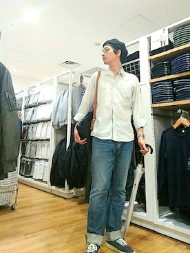 「BALL（ボール）のアイテム」を使った、林Qさん（メンズ・171cm）の秋コーディネート