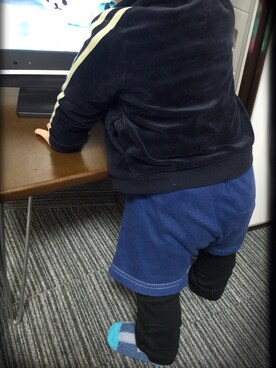 「HAKKA BABY（ハッカベビー）のアイテム（ジャージ）」を使った、ෆ⃛*ankoෆ⃛*さん（キッズ・80cm）の春コーディネート