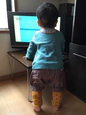 「no brand（ノーブランド）のアイテム（その他トップス）」を使った、ෆ⃛*ankoෆ⃛*さん（キッズ・80cm）の春コーディネート