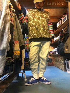 「masterkey（マスターキー）のアイテム（スウェット）」を使った、KIICHI Mさん（メンズ・168cm）の春コーディネート