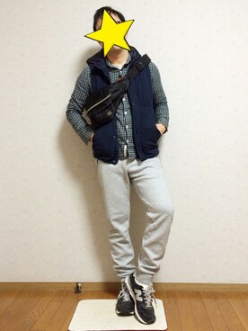「シャツ×スウェット」｜「アイテム（ジャケット/アウター）」を使った、おたつさん（メンズ・171cm）の春コーディネート