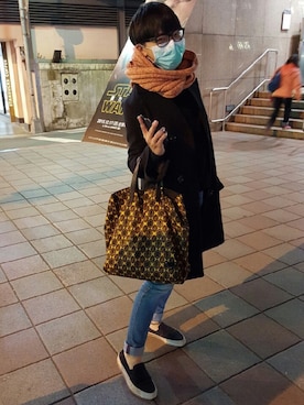 「orange」｜沈小默さん（メンズ・166cm）の冬コーディネート