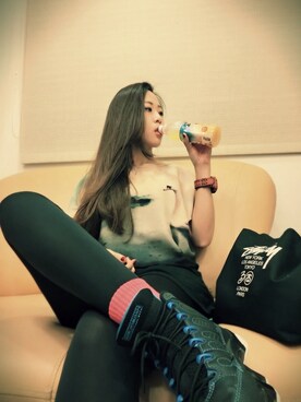 「Jordan」｜「アイテム（その他トップス）」を使った、tinyingさん（レディース・163cm）の夏コーディネート