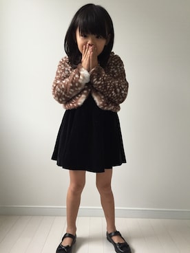 「FITH（フィス）のアイテム（ワンピース）」を使った、mashoraさん（キッズ・110cm）の秋コーディネート