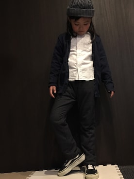 「SHIPS（シップス）のアイテム（その他アウター）」を使った、mashoraさん（キッズ・110cm）の冬コーディネート