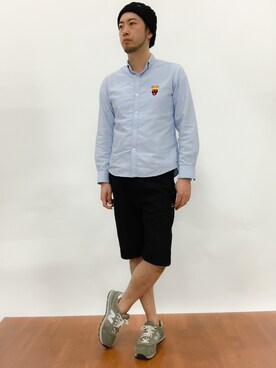 「blue」｜「アイテム（ニットキャップ/ビーニー）」を使った、kijiさん（メンズ・180cm）の春コーディネート