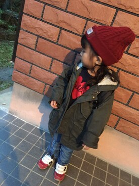 *.yukino⑅◡̈*さん（キッズ・90cm）の冬コーディネート