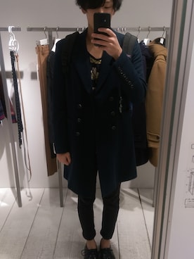 「SHAREEF（シャリーフ）のアイテム（ステンカラーコート）」を使った、yusukeさん（メンズ・177cm）の秋コーディネート