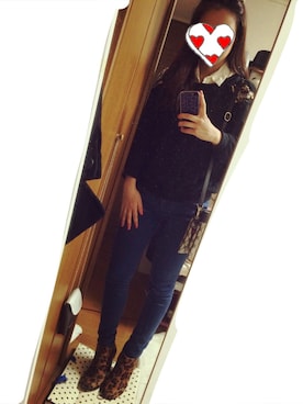 「スウェット×シャツ」｜ま*✴︎さん（レディース・156cm）の冬コーディネート