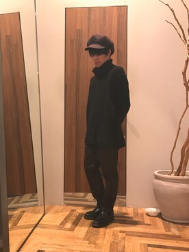 「RAGEBLUE（レイジブルー）のアイテム（キャスケット）」を使った、いのうえさん（メンズ・165cm）の秋コーディネート