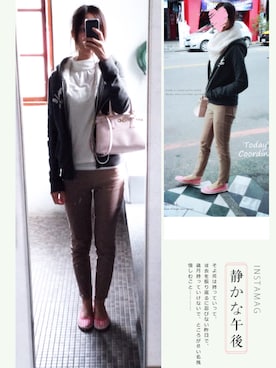「Abercrombie&Fitch（アバークロンビーアンドフィッチ）のアイテム（ブルゾン）」を使った、veraさん（レディース・163cm）の冬コーディネート