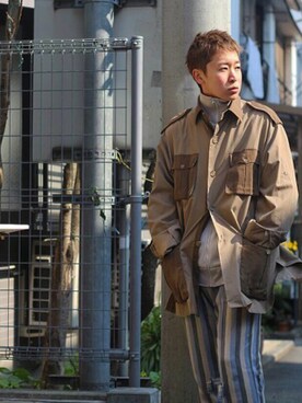 「テーラー東洋」｜「アイテム（ジャケット/アウター）」を使った、金子 透さん（メンズ・168cm）の春コーディネート