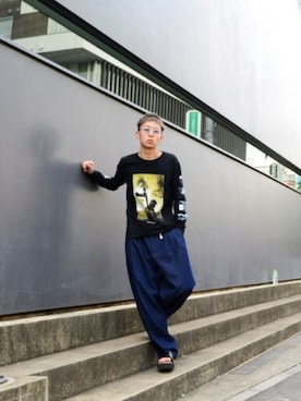 「SASQUATCHfabrix.（サスクワァッチファブリックス）のアイテム」を使った、金子 透さん（メンズ・168cm）の夏コーディネート