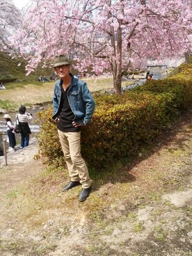 「親父」｜えまさん（メンズ・180cm）の夏コーディネート
