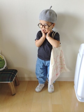 「bobo chose（ボボ チョース）のアイテム」を使った、fuku♪さん（キッズ・90cm）の夏コーディネート