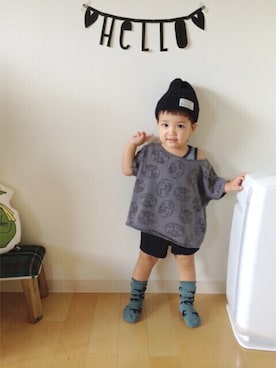 「bobo chose（ボボ チョース）のアイテム」を使った、fuku♪さん（キッズ・90cm）の夏コーディネート