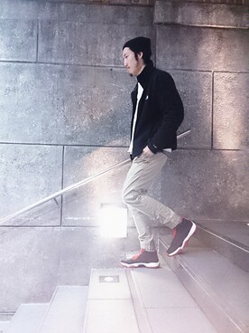 「thenorthface」｜「アイテム（その他アウター）」を使った、TOMOYAさん（メンズ・175cm）の冬コーディネート
