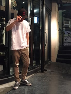 「spitfire（スピットファイア）のアイテム（帽子）」を使った、TOMOYAさん（メンズ・175cm）の夏コーディネート