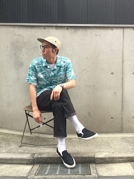 「ROTHCO（ロスコ）のアイテム（キャップ）」を使った、TOMOYAさん（メンズ・175cm）の春コーディネート