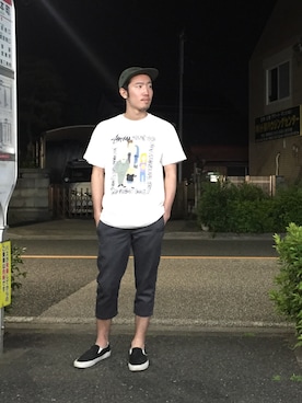 「ROTHCO（ロスコ）のアイテム（キャップ）」を使った、TOMOYAさん（メンズ・175cm）の夏コーディネート