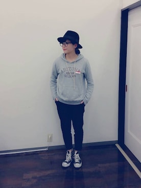 「へザー」｜「アイテム（パーカー）」を使った、カインドオルフレスポ東大阪店さん（レディース・160cm）の春コーディネート