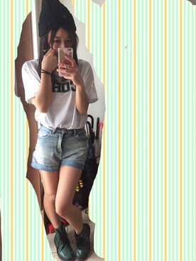 「aiko」｜「アイテム（ニットキャップ/ビーニー）」を使った、cemさん（レディース・157cm）の夏コーディネート