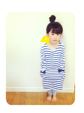 「ROPE' PICNIC（ロペピクニック）のアイテム（ワンピース/ドレス）」を使った、umiusagiさん（キッズ・100cm）の春コーディネート