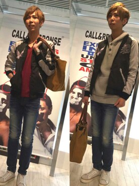 「CALL&RESPONSE（コールアンドレスポンス）のアイテム（ブルゾン）」を使った、CALL&RESPONSEさん（メンズ・178cm）の秋コーディネート