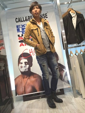 「CALL&RESPONSE（コールアンドレスポンス）のアイテム」を使った、CALL&RESPONSEさん（メンズ・180cm）の秋コーディネート