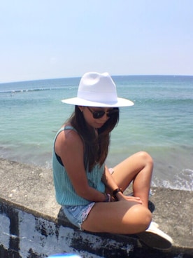 「Cher Shore（シェルショア）のアイテム」を使った、chikaさん（レディース・157cm）の夏コーディネート