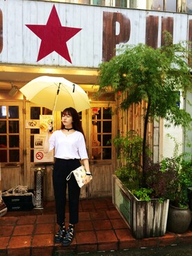 「Steve J ＆Yoni P（スティーブジェイアンドヨニピー）のアイテム」を使った、HADAさん（レディース・164cm）の夏コーディネート