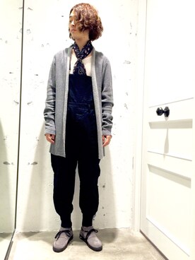 「サルエルパンツ」｜「アイテム（サロペット/オーバーオール）」を使った、J2さん（メンズ・180cm）の秋コーディネート