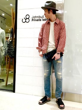 「Johnbull Private labo（ジョンブルプライベートラボ）のアイテム（ブルゾン）」を使った、J2さん（メンズ・180cm）の春コーディネート