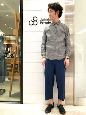 「Johnbull Private labo（ジョンブルプライベートラボ）のアイテム（タンクトップ）」を使った、J2さん（メンズ・180cm）の夏コーディネート