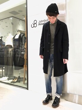「Johnbull Private labo（ジョンブルプライベートラボ）のアイテム（帽子）」を使った、J2さん（メンズ・180cm）の秋コーディネート