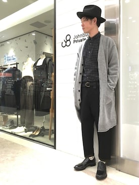 「ロングカーディガン」｜J2さん（メンズ・180cm）の秋コーディネート