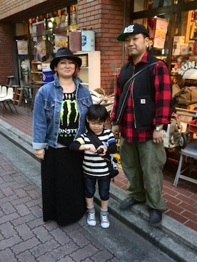 「BIG BILL（ビッグビル）のアイテム」を使った、SUNSET立川さん（メンズ・170cm）の春コーディネート