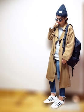 nyaobuさんの「※※※◆[アディダス]adidas SUPERSTAR 80s スニーカー◆」を使ったコーディネート