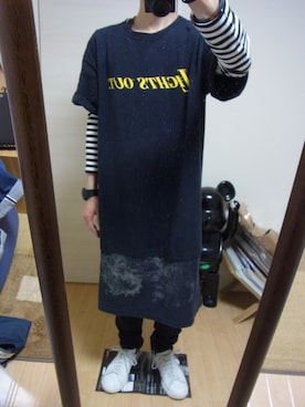 「コムデギャルソンオムプリュス」｜「アイテム（デニムパンツ）」を使った、しんしんさん（メンズ・158cm）の春コーディネート